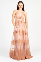 Brianna Floral Tulle Maxi Dress