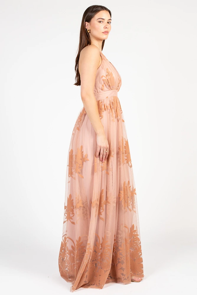 Brianna Floral Tulle Maxi Dress