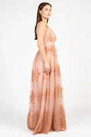 Brianna Floral Tulle Maxi Dress
