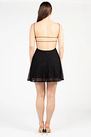 Alice Shimmer Strap-Back Mini Dress