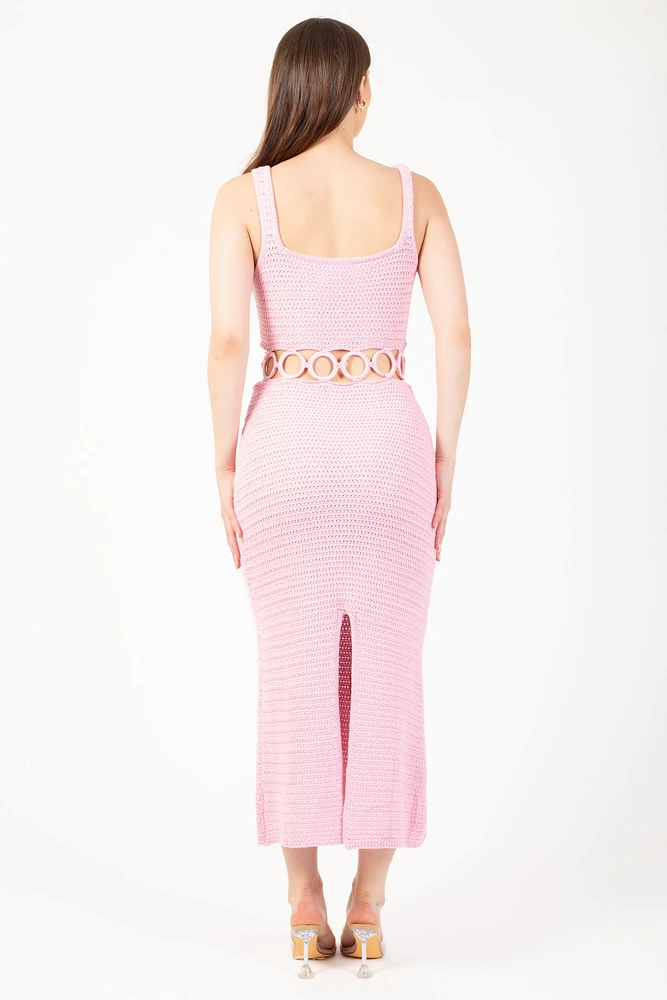 Savannah Crochet Midi Dress