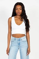 Nikibiki Ribbed Deep V Tank Top