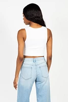 Nikibiki Ribbed Deep V Tank Top