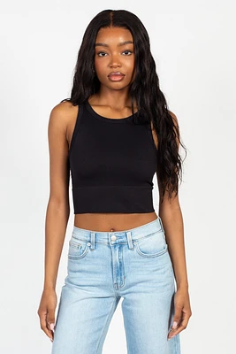 Nikibiki Crewneck Chevron Crop Top