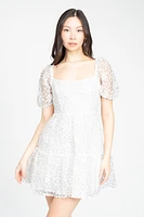 Carolina Floral Embroidered Mini Dress