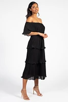 Magnolia Off-the-Shoulder Ruffle Midi Dress