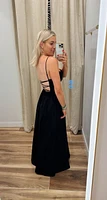 Poplin Lace Up Maxi Dress
