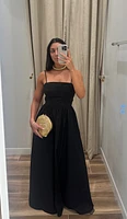 Poplin Lace Up Maxi Dress