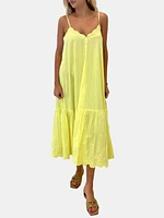 Poplin Midi Slip Dress