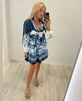 Palm Tree Beach Mini Dress