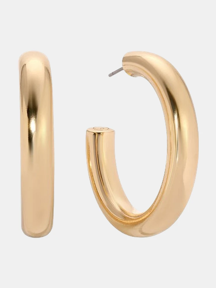 Large Thick Classic Hoops