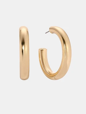 Medium Thick Classic Hoops