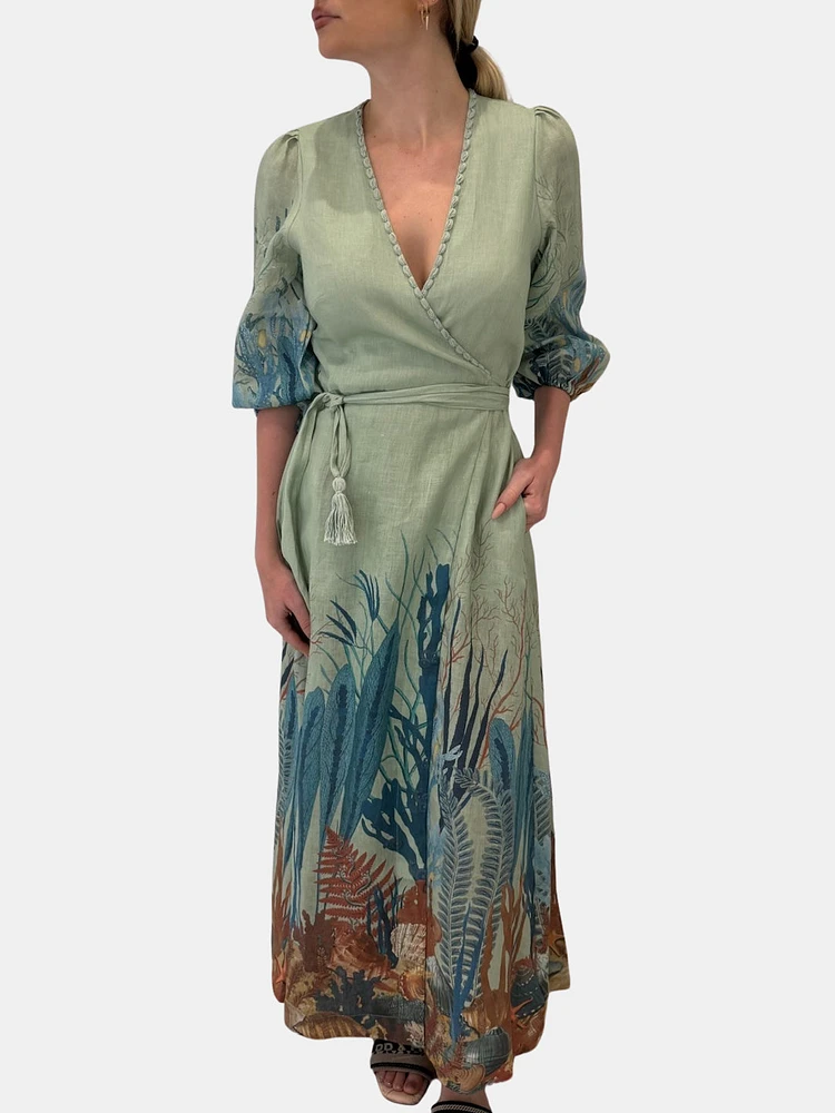 Ibiray Wrap Long Dress