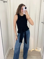 Molly Sleeveless Tie Front Top