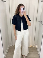 Samantha Crochet Cropped Cardigan