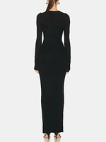 Long Sleeve Crewneck Dress Maxi