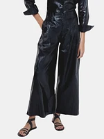 Culotte Metallic Linen Pant