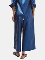 Culotte Metallic Linen Pant