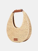 Moon Raffia Tote Bag