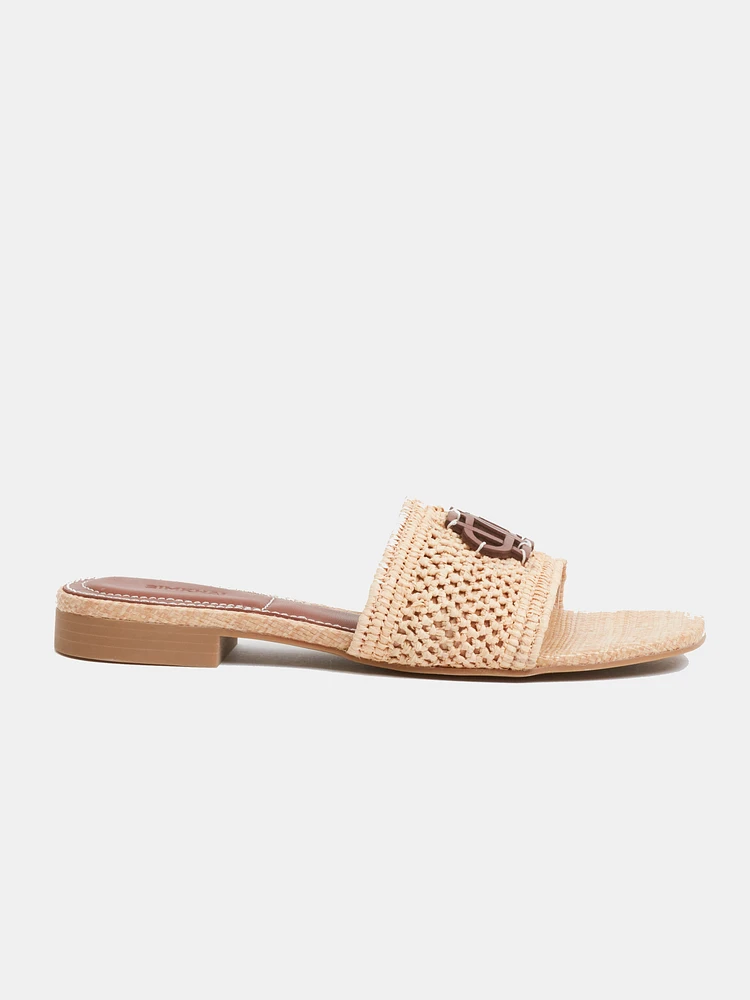 Delphi Raffia Flat Sandal