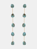 Dripping Turquoise Delicate Drop Earrings