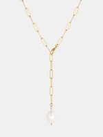 Lea Pearl Lariat Necklace