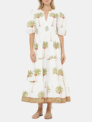 Puff Sleeve Maxi Dress