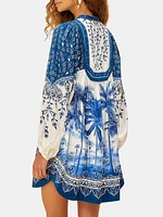 Palm Tree Beach Mini Dress