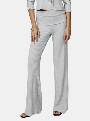 The Hygge Rib Fold Over Pants