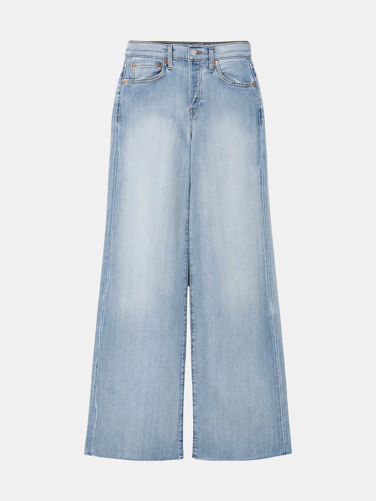 Mid Rise Palazzo Jeans