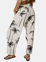 Linen Barrel Pants