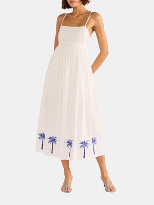 Isadora Embroidered Midi Dress
