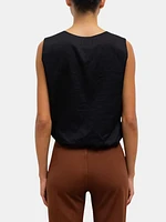 Yoko Sleeveless Button Blouson