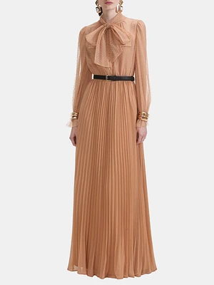 Dot Mesh Maxi Dress