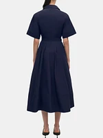 Deanna S/S Belted Midi Dress