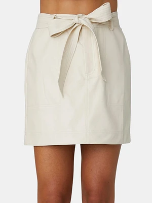 Valeria Faux Leather Short Skirt