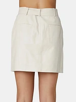 Valeria Faux Leather Short Skirt