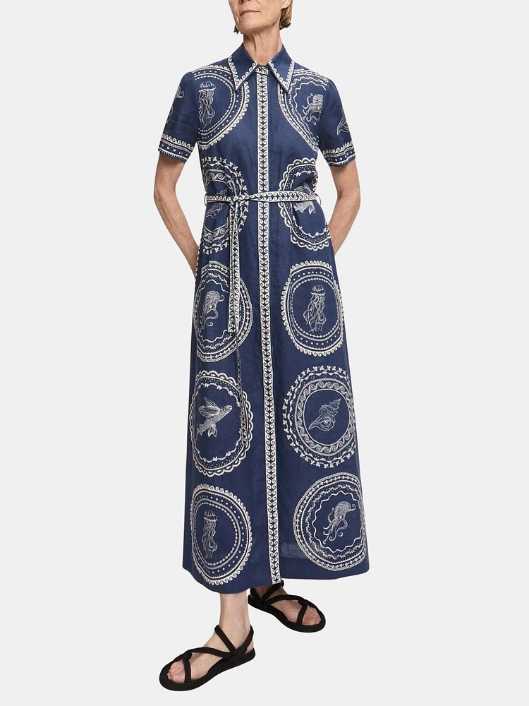 Oceane Linen Shirtdress