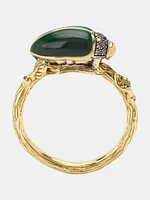 Scarab Malachite Ring