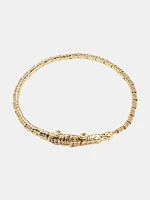 Thin Alligator Wrap Bracelet