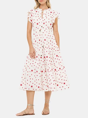 Cinched Flirty Midi Dress