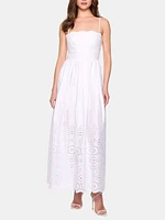 Embroidered Poplin Dress