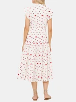 Cinched Flirty Midi Dress