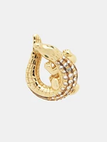Alligator Yellow Gold Twist Earring