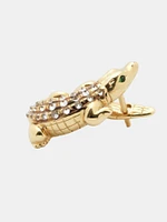 Alligator Yellow Gold Twist Earring