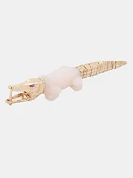 Alligator Pink Opal Bite Earring