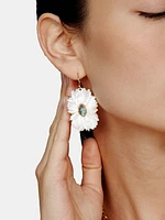 White Mop Mix Earrings