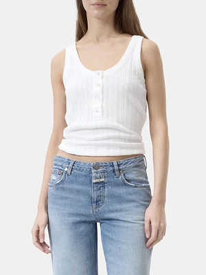 Half Placket Tank Top