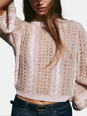 Femme Cable Mix Sweater