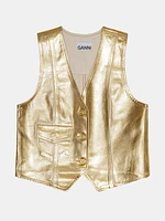 Foil Denim Vest